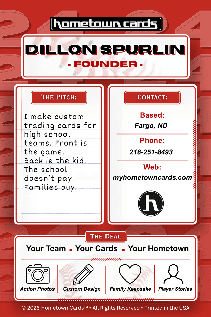 hometown cards founder card back